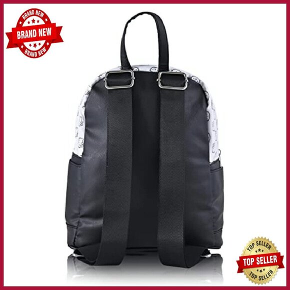 Mini Faux Leather Backpack with Adjustable Straps, 10x8x4.5 Inches
